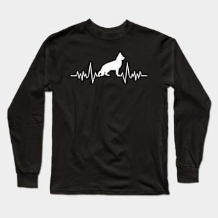 German Shepherd Heartbeat Long Sleeve T-Shirt